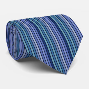 Klassiskt randig blues upprepande mönsterdesign slips