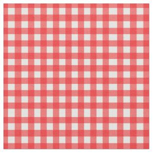 Klassiskt Red Checked Gingham for Home Canning Lid Tyg