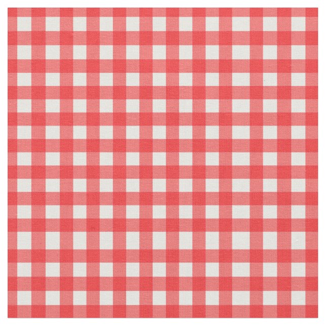 Klassiskt Red Checked Gingham for Home Canning Lid Tyg (Närbild)