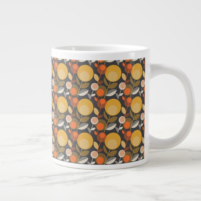 Klassiskt Retro-Blommönster Jumbo Mugg (Höger)