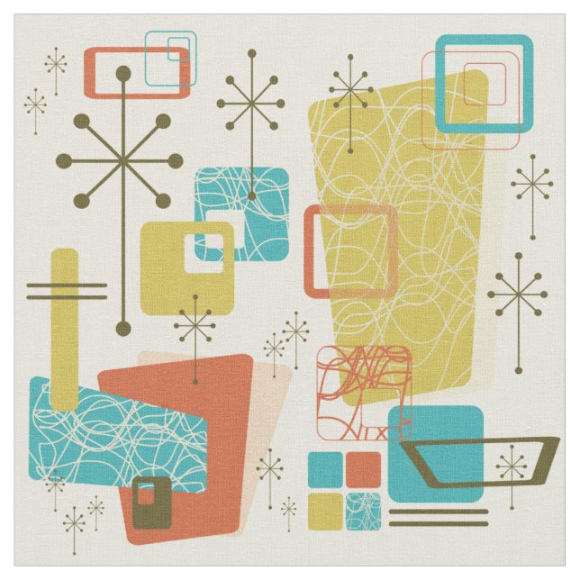 Klassiskt Retro Cream Tyg (Närbild)