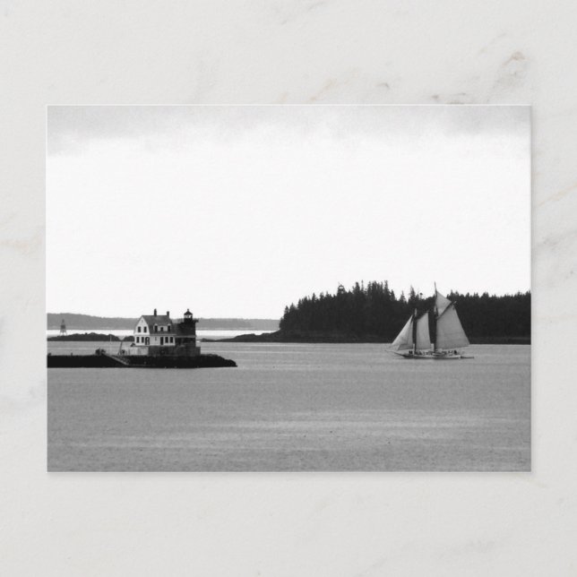 Klassiskt Rockland Harbour-vykort Vykort (Framsida)