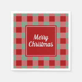 Klassiskt rödbetat God jul Pappersservett