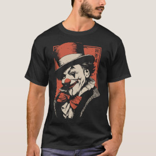 Klassiskt rödhatt Circus-mönster med Vintage cirku T Shirt