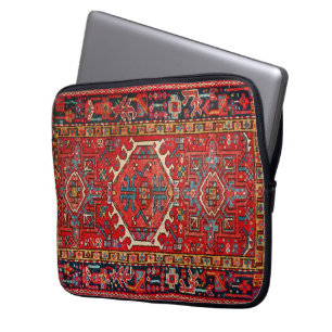 Klassiskt rödorientaliskt persiskt Matta Laptop Fodral