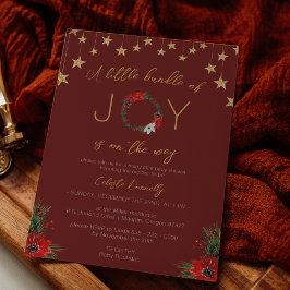 Klassiskt rödpaket för jul av Joy Baby Shower Inbjudningar