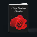 Klassiskt Romantic röd ros-julkort Helgkort<br><div class="desc">Klassiskt Romantic röd ros-julkort</div>