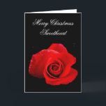 Klassiskt Romantic röd ros-julkort Helgkort<br><div class="desc">Klassiskt Romantic röd ros-julkort</div>