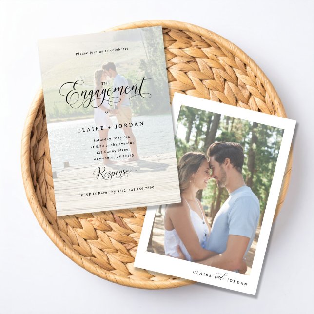 Klassiskt romantiskt bröllopsfestinladelse inbjudningar (Skapare uppladdad)