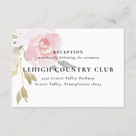 Klassiskt Rosa Blommigt-bröllopskort Inbjudningar