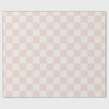 Klassiskt rosa & krämfärgat diagonalt rutigt prese