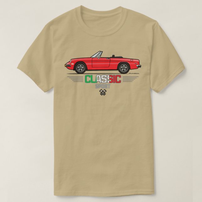 Klassiskt rött1 t shirt (Design framsida)