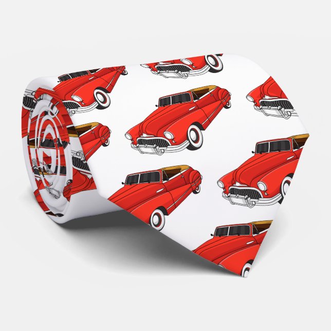 Klassiskt rött 1948 Bilbil Slips (Rullad)