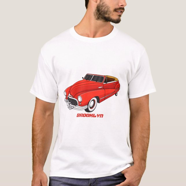 Klassiskt rött 1948 Bilbil T Shirt (Framsida)