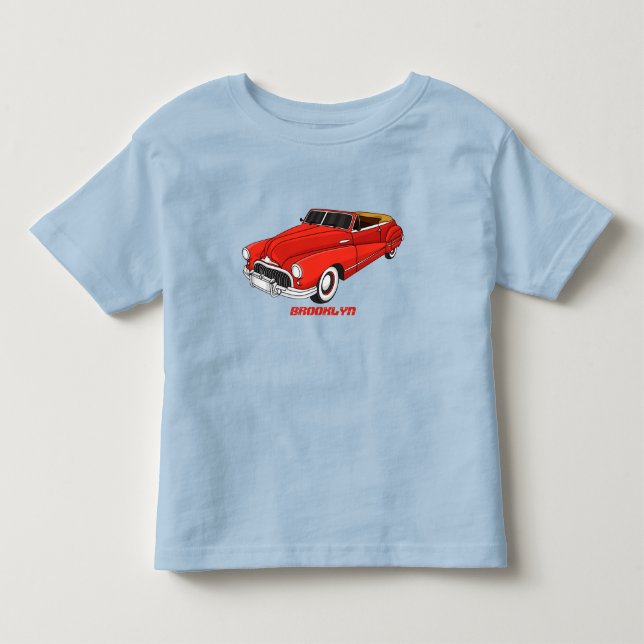 Klassiskt rött 1948 Bilbil T Shirt (Framsida)