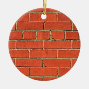 Klassiskt rött Brick Julgransprydnad Keramik