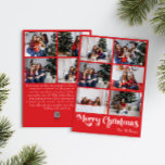 Klassiskt rött God jul Lodrät tio foto Julkort<br><div class="desc">Fira årstiden med det här unika, klassiska röda God jul-lodrät, tio fotokort med helgdag med en liten vintage-charm. Den minimalistiska utformningen visar upp en röd och vit palett med elegant färg, och framkallar den mysiga andan från vintern. Dess moderna och roligt dragningskraft, parad med den traditionella formuleringen, skapar en perfekt...</div>