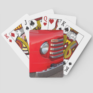 Klassiskt rött Lastbil-strålkastare Casinokort