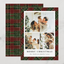 Klassiskt rött och Grönt och fotofärgad jul