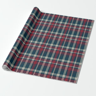 Klassiskt rött och Grönt Play Tartan-jul Presentpapper