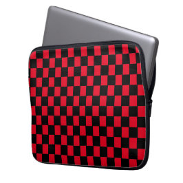 Klassiskt rött och svart rutigt mönster laptop fodral