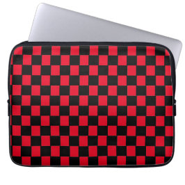 Klassiskt rött och svart rutigt mönster  laptop fodral