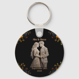 Klassiskt Royal för groom & groom Nyckelring