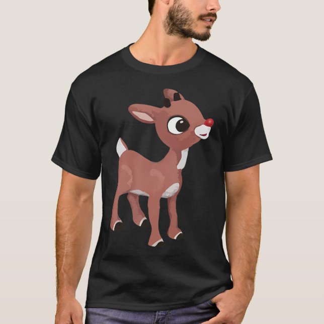 Klassiskt Rudolph The Red Nlied Reindeer Classic R T Shirt (Framsida)
