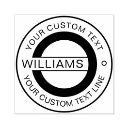 Klassiskt runt logotypfamiljnamn stämpel