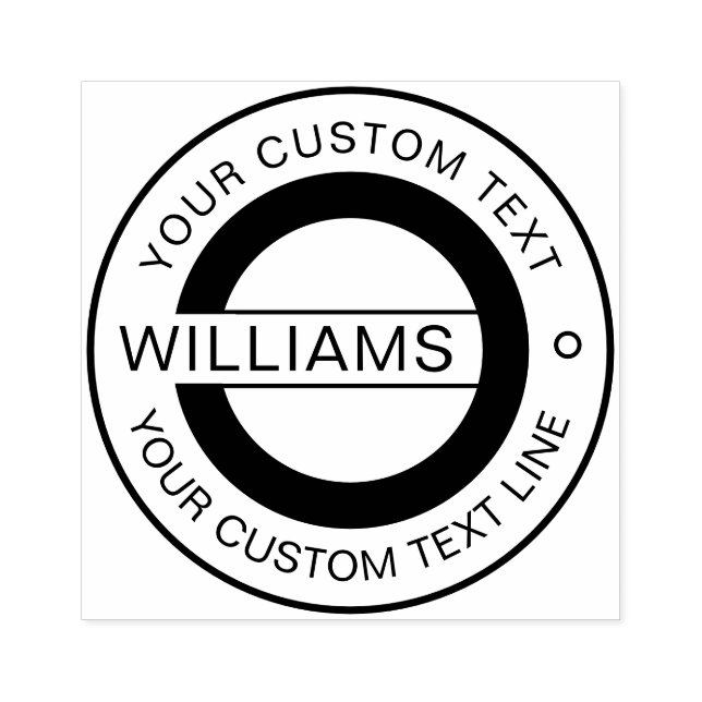 Klassiskt runt logotypfamiljnamn stämpel (Tryck)