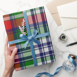 Klassiskt rutigt julpresentpapper – mysig julstämn presentpapper