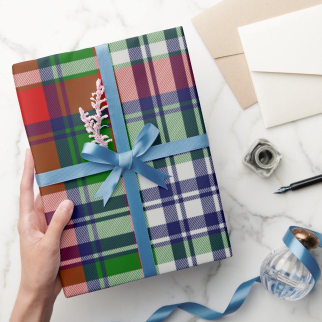 Klassiskt rutigt julpresentpapper – mysig julstämn presentpapper (Gifting)