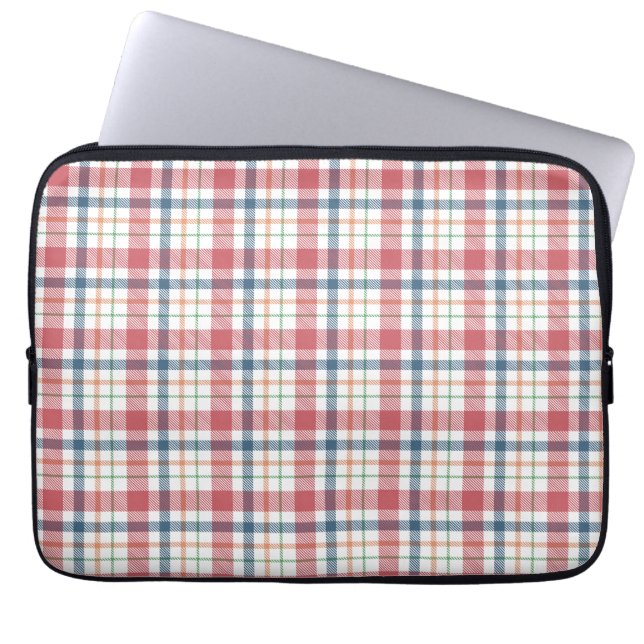 Klassiskt rutigt mönster laptop fodral (Framsidan)