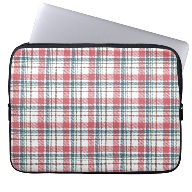 Klassiskt rutigt mönster laptop fodral (Framsidan)