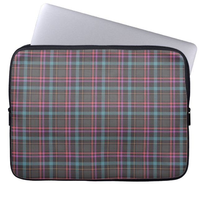 Klassiskt rutigt mönster laptop fodral (Framsidan)