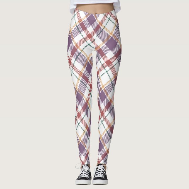 Klassiskt rutmönster leggings (Framsida)