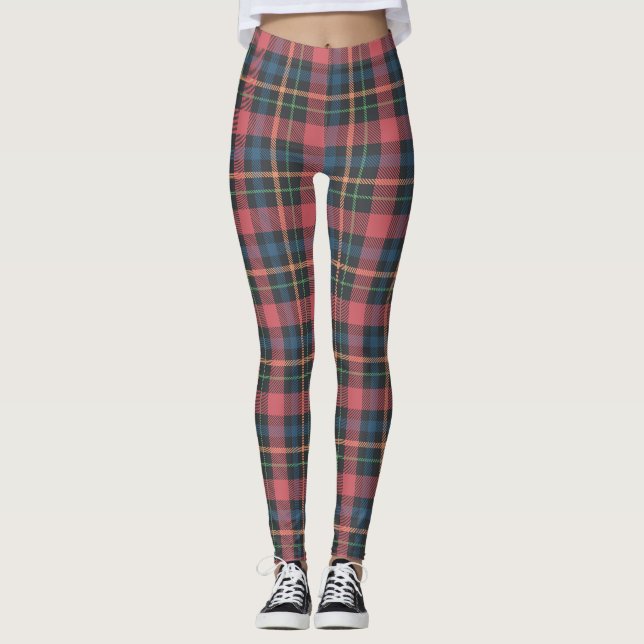 Klassiskt rutmönster leggings (Framsida)