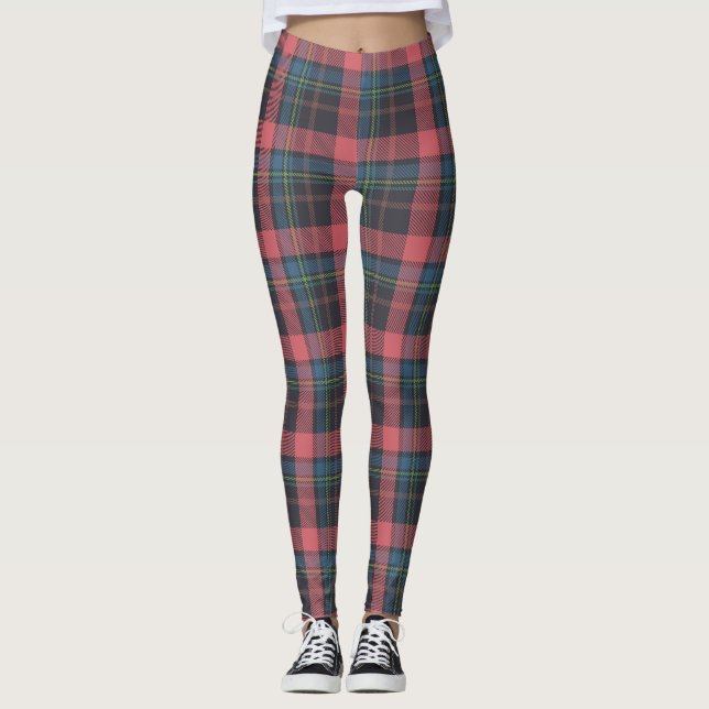 Klassiskt rutmönster leggings (Framsida)