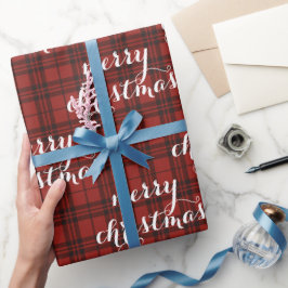 Klassiskt rutmönstrat God Jul Festivt - Presentpapper