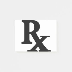 Klassiskt Rx-apotek - utskrift av apotek Post-it Block