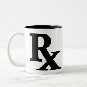 Klassiskt Rx-apotek - utskrift av apotek Två-Tonad Mugg