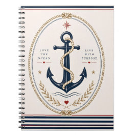 Klassiskt Sailorcore-nautiskt anteckningsblock