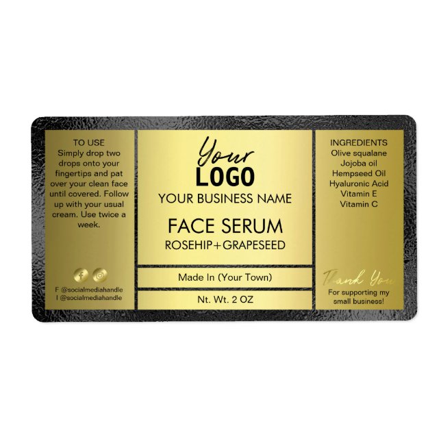 Klassiskt serummärke för olja med verkan från svar fraktsedel (Framsidan)