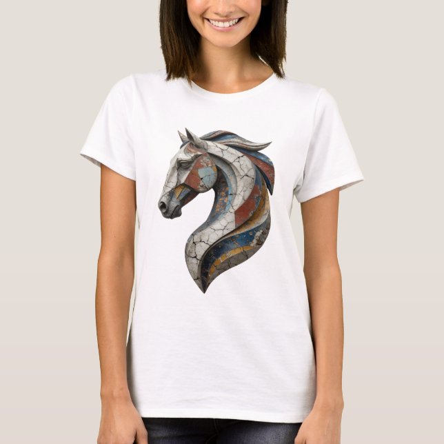 Klassiskt silver ABSTRAKT KONST Konsttryck T Shirt (Framsida)