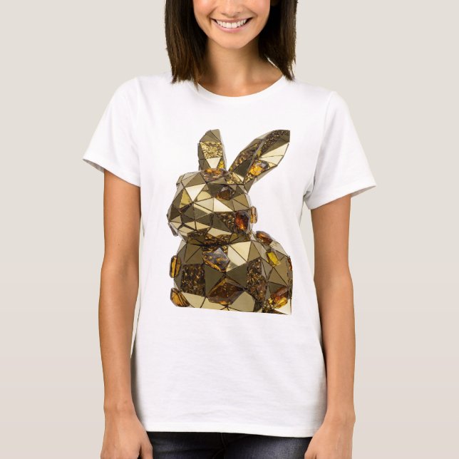 Klassiskt Silver ABSTRAKT KONST Konsttryck T Shirt (Framsida)