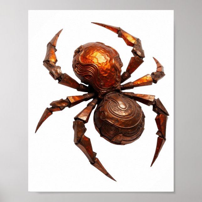 Klassiskt Silver ABSTRAKT KONST Modeutskrift Poster (Framsidan)
