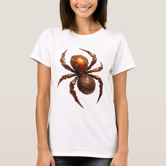 Klassiskt Silver ABSTRAKT KONST Modeutskrift T Shirt (Framsida)