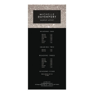 Klassiskt Silver Glitter Makeup-kort för konstnäre Reklamkort