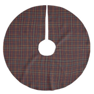 Klassiskt skotskt mönster julgransmatta borstad polyester