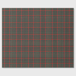 Klassiskt skotskt tartanrött och grönt rutigt möns presentpapper